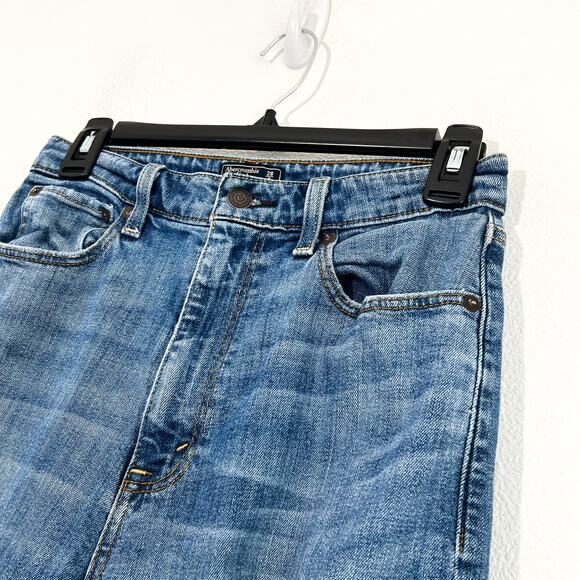 Abercrombie & Fitch Jeans Womens 28 Zoe Ankle Straight Distressed Ripped Stretch - Picture 2 of 6